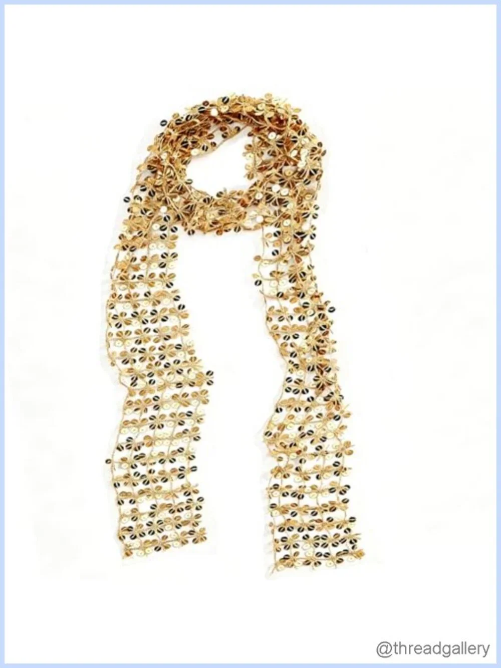 Women's Sequin Scarf Shawl Wrap Necktie Belt Party Accessory
